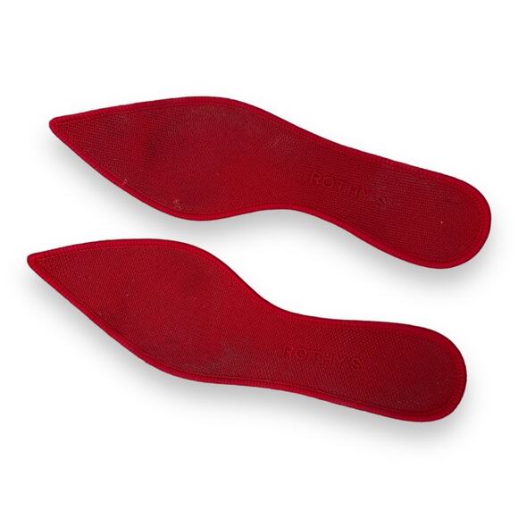 Rothy's Womens 8.5 Red The Point Knit Flat Balletcore Comfort Sustainable Preppy - Picture 3 of 15